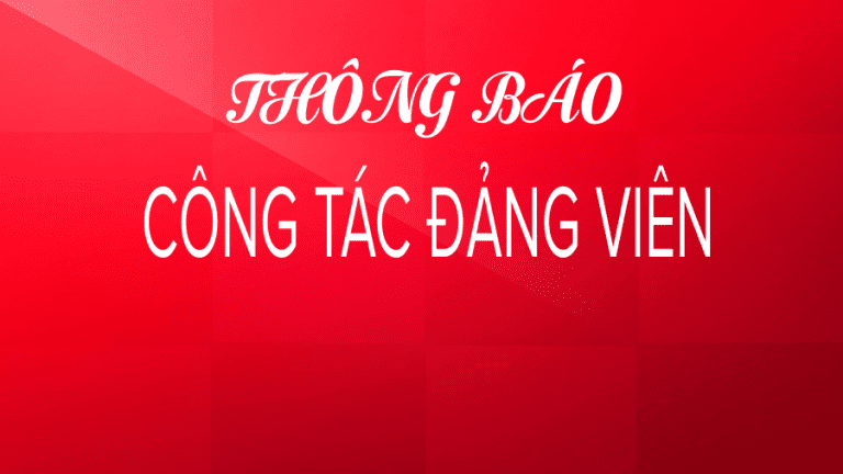 Thông báo về đánh giá, xếp loại Đảng viên năm 2019