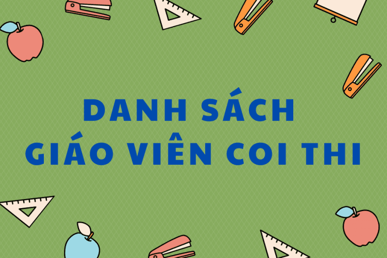 Danh sách GV coi thi nghề THPT 2020